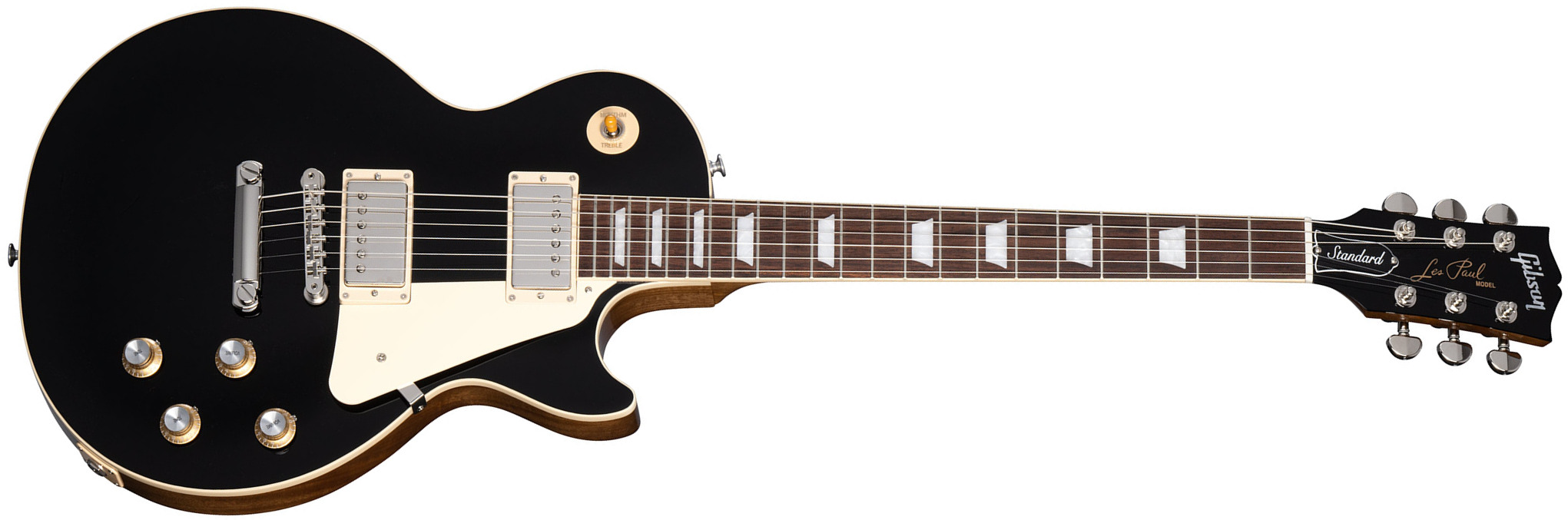 Gibson Les Paul Standard 60s Plain Top Original Custom Color 2h Ht Rw - Ebony - Guitare Électrique Single Cut - Main picture