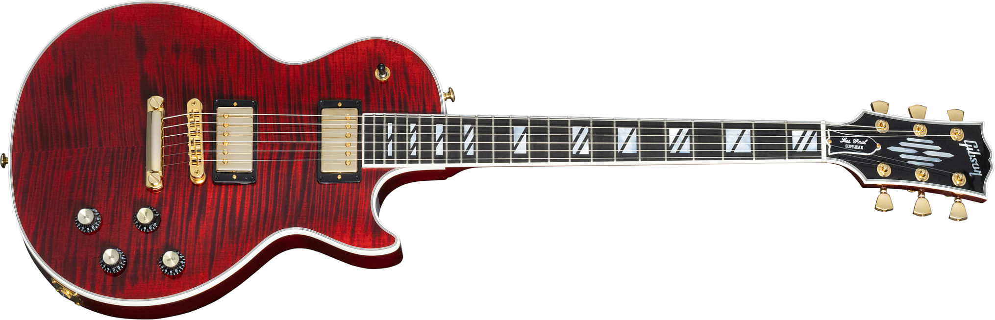 Gibson Les Paul Supreme 2023 2h Ht Eb - Wine Red - Guitare Électrique Single Cut - Main picture