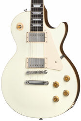 Guitare électrique single cut Gibson Les Paul Standard 50s Plain Top Custom Color - Classic white