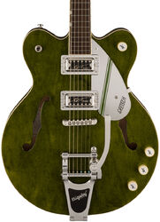 Guitare électrique 1/2 caisse Gretsch G2622T Streamliner Rally II Center Block DC Bigsby - Rally green stain