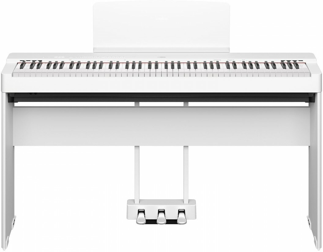 Yamaha P-225 White  + L-200 W + Lp-1wh Pedalier Blanc Pour P225 - Piano NumÉrique Portable - Main picture