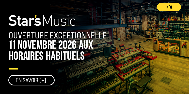 Ouverture exceptionnelle de vos magasins Star's Music le 11 novembre !
