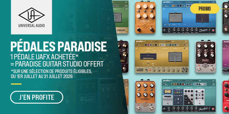 UAFX Pédales Paradise Guitar Studio Offert : Promotion