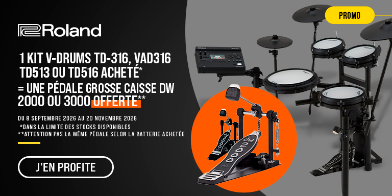 ROLAND V-Drums + Pédale DW Offerte : Promotion