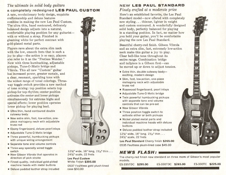 Gibson SG 1961 vintage original advertisement