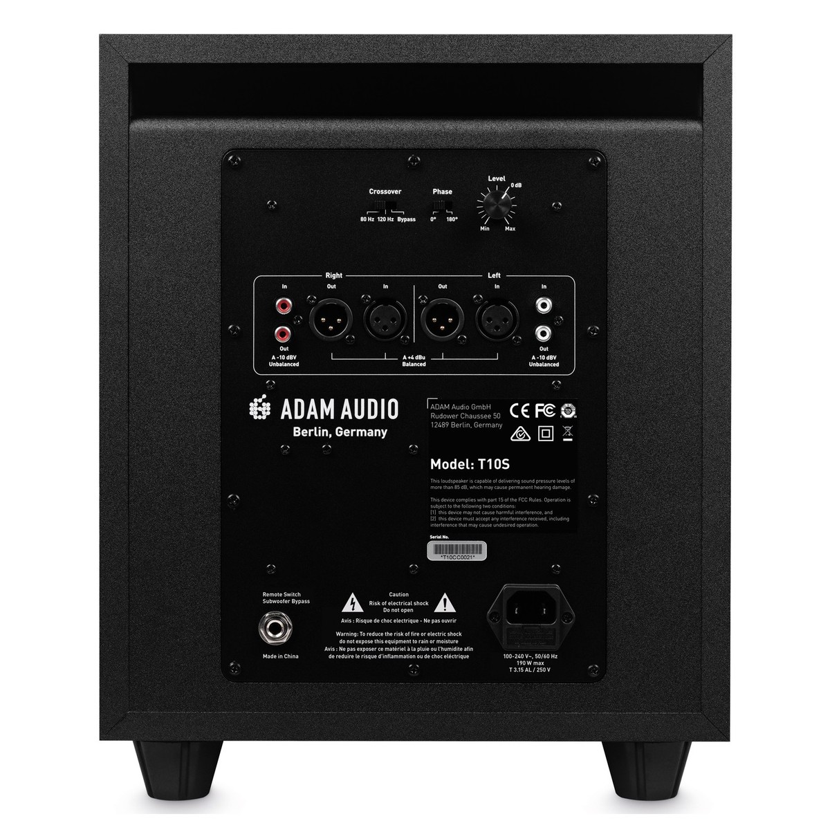 Adam T10s - Caisson De Basse Studio - Variation 2