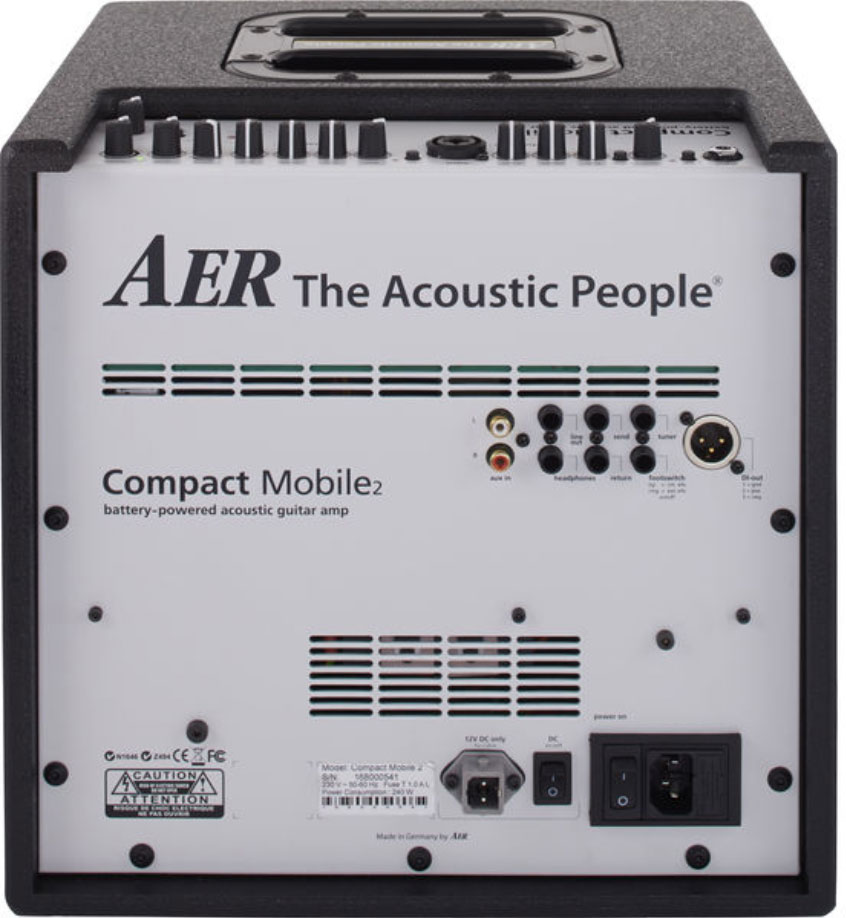 Aer Compact Mobile 2 Battery Powered 60w 1x8 Black +housse - Ampli Guitare Électrique Combo - Variation 1