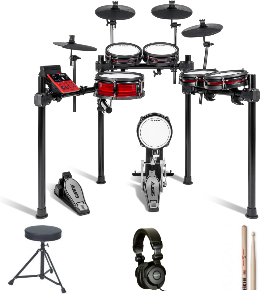 Alesis Nitro Pro Xl Bundle Complet - X-hp1 + Dt90 + Vic5a - Pack Batterie - Main picture