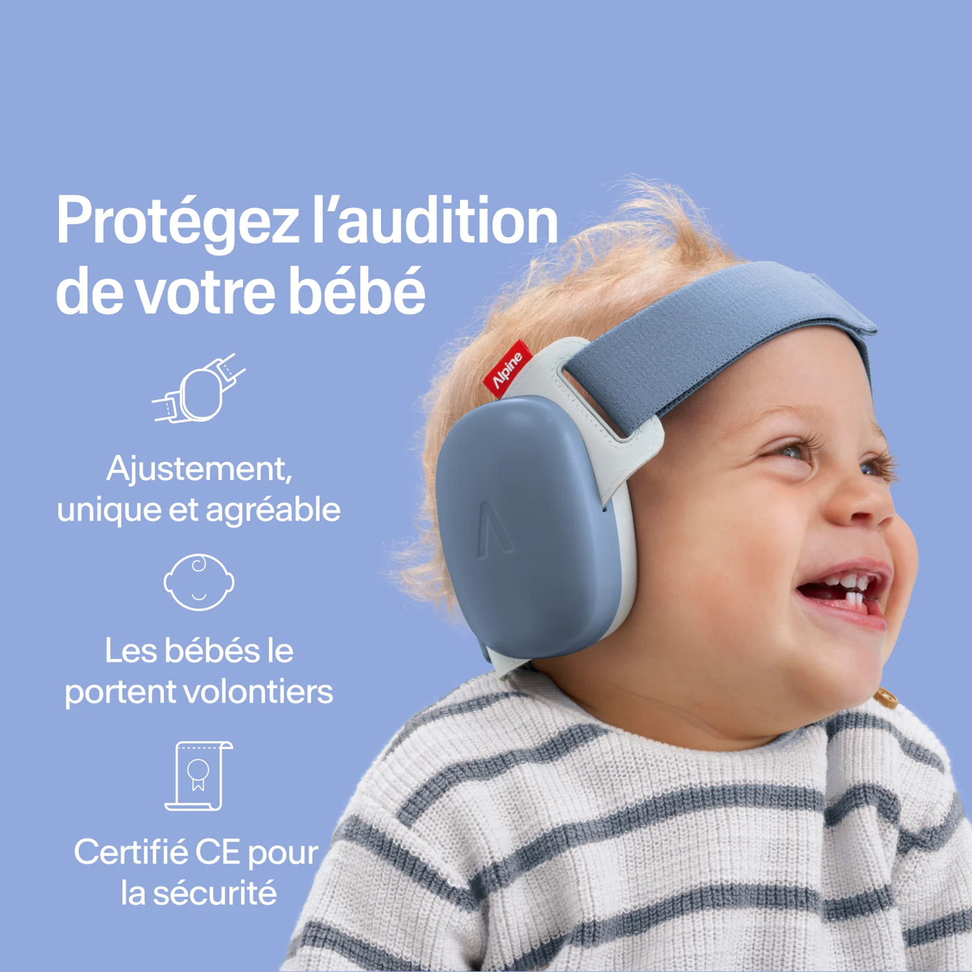 Alpine Casque Muffy Baby Denim Blue - Protection Auditive - Variation 1