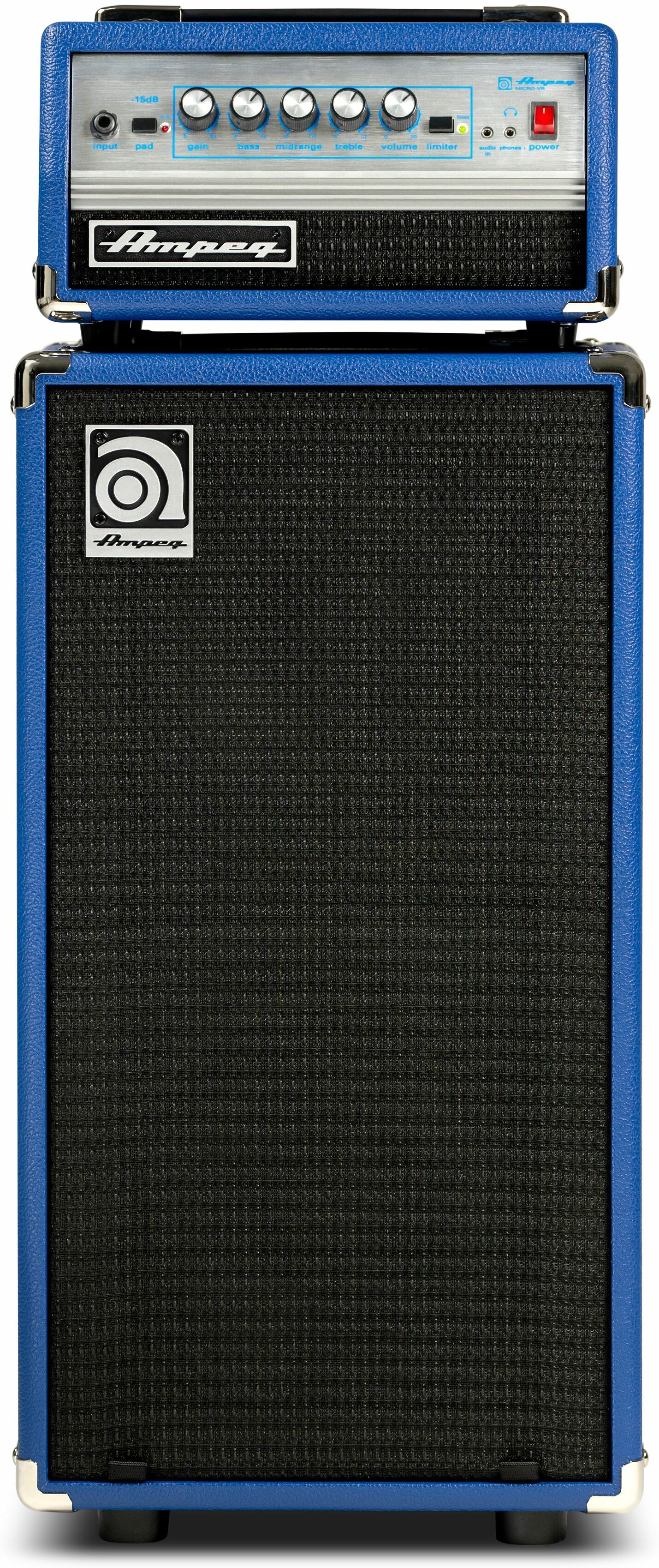 Ampeg Micro Vr Stack Blue Limited Edition 2x10 200w - Stack Ampli Basse - Main picture
