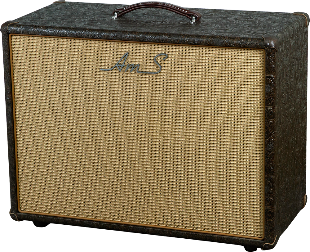 Ams Amplifiers 112 Oval Back Guitar Cab. 1x12 Fane Crescendo 100w 8-ohms Brown Cowboy - Baffle Ampli Guitare Électrique - Main picture
