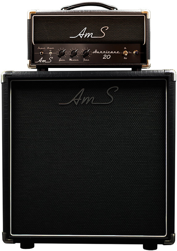 Ams Amplifiers Hurricane 20 Head 20w 6v6 + Mini Cab 1x12 V30-ob Black - Ampli Guitare Électrique Stack - Main picture