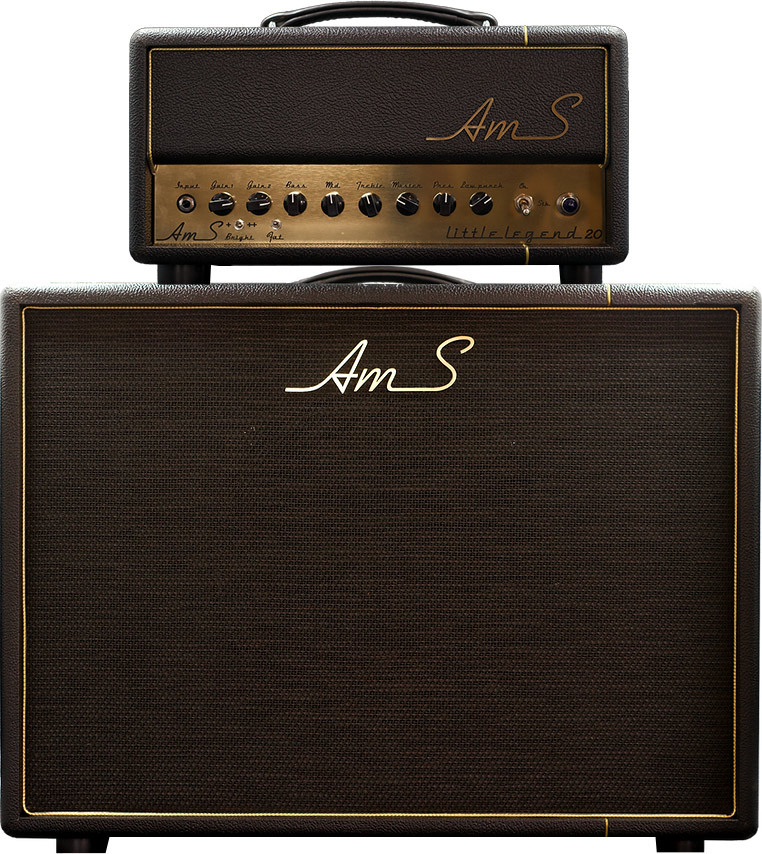 Ams Amplifiers Little Legend 20 Head 20w + Cab 1x12 V30-ob Black - Ampli Guitare Électrique Stack - Main picture