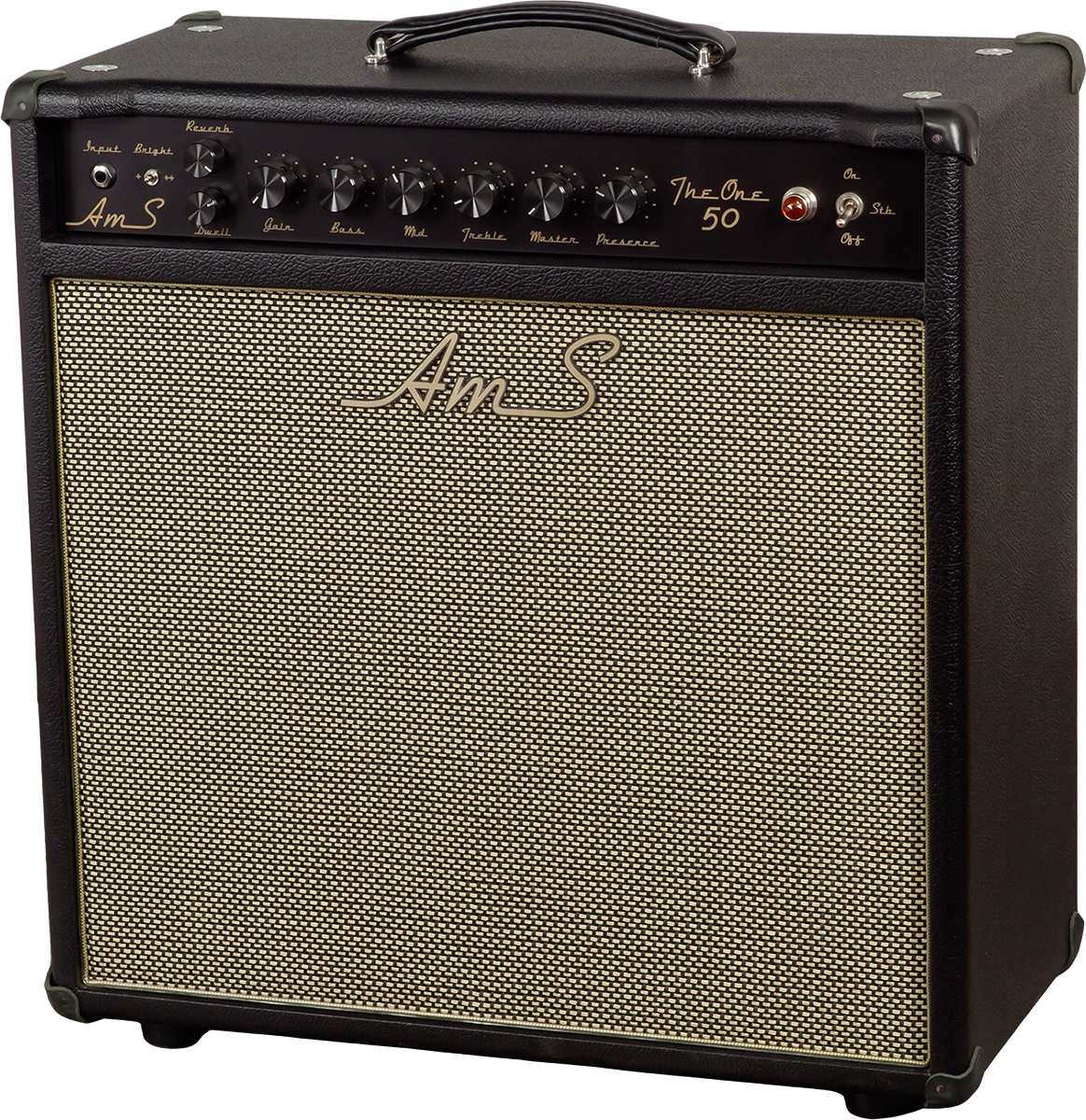 Ams Amplifiers The One 50 Spring Reverb 1x12 Combo 50w 6l6 Black - Ampli Guitare Électrique Combo - Main picture