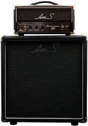Ampli guitare électrique stack Ams amplifiers Hurricane 20 Head + 1x12 Mini Cab V30-OB - Black