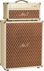 Ampli guitare électrique stack Ams amplifiers The One 50 Head With Analog Reverb + 2x12 Cabinet V30-OB - White