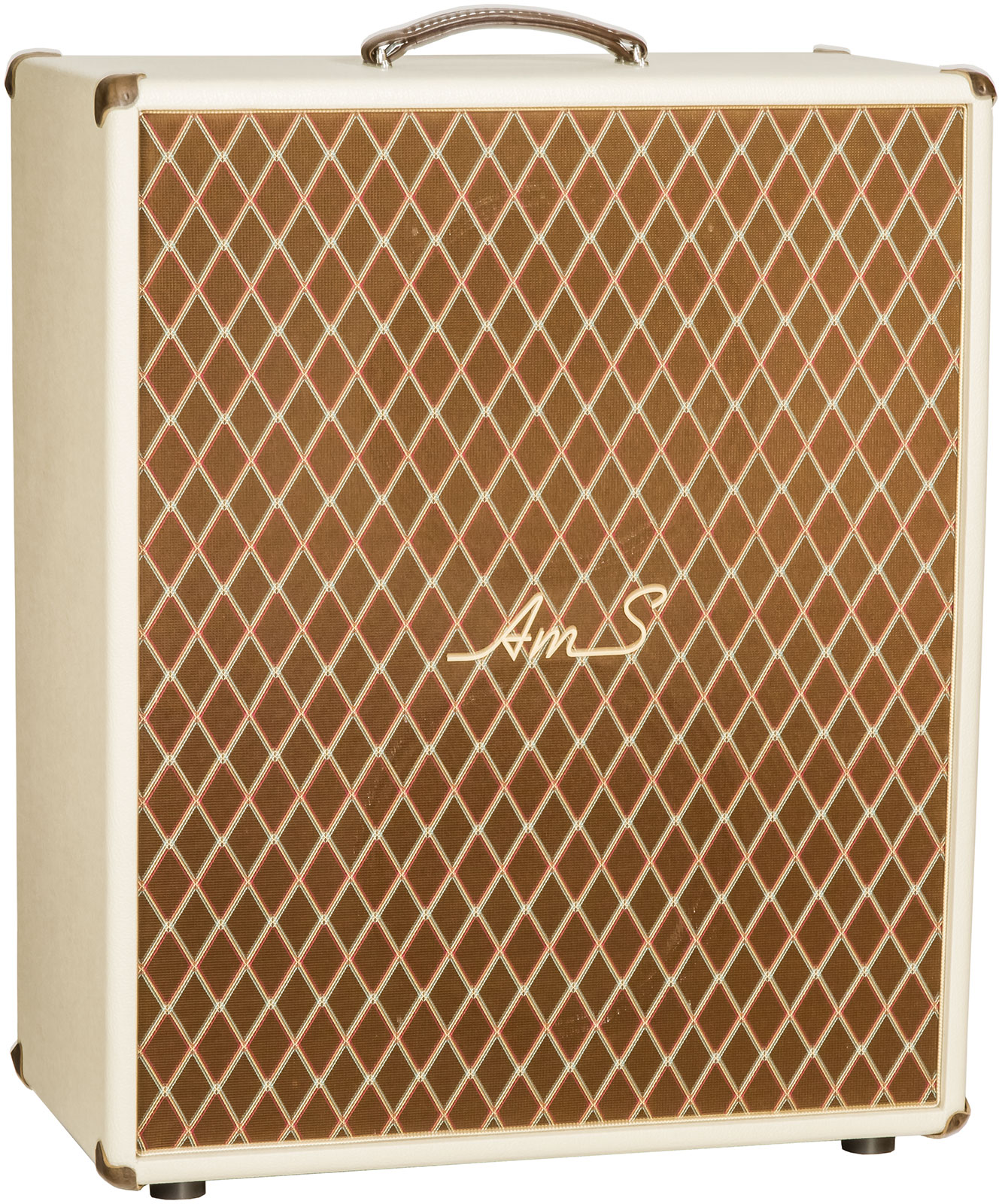 Ams Amplifiers The One 50 Analog Reverb Head 50w 6l6 + Cab 2x12 V30-ob White - Ampli Guitare Électrique Stack - Variation 3