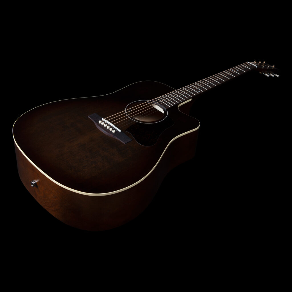 Art Et Lutherie Americana Cw Presys Ii Dreadnought Cedre Merisier Rw - Bourbon Burst - Guitare Electro Acoustique - Variation 2