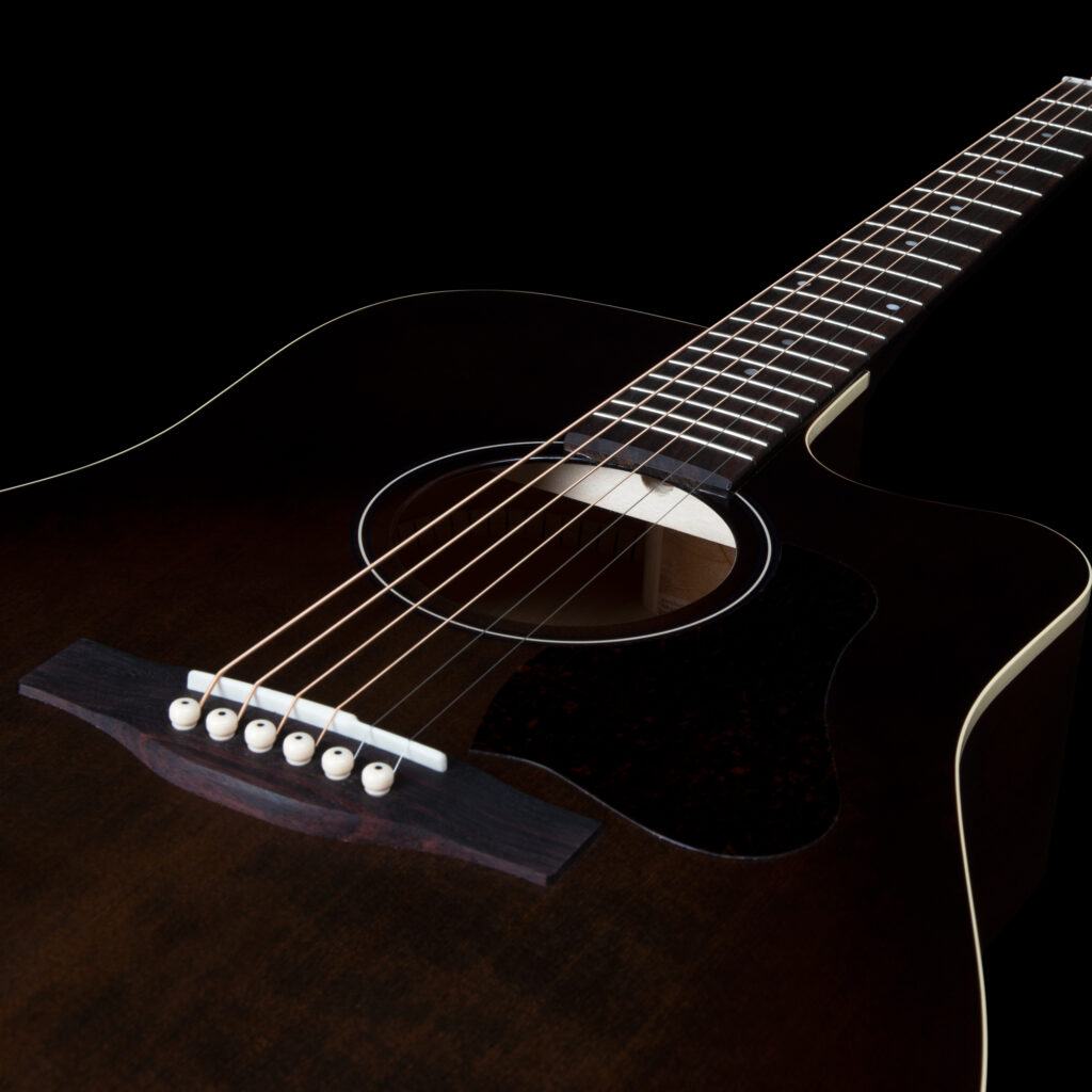 Art Et Lutherie Americana Cw Presys Ii Dreadnought Cedre Merisier Rw - Bourbon Burst - Guitare Electro Acoustique - Variation 3