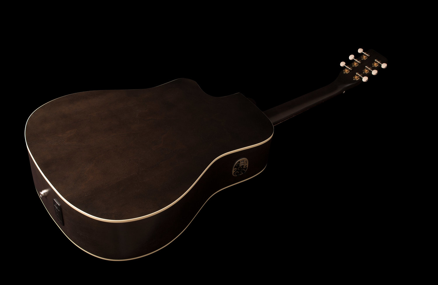 Art Et Lutherie Americana Cw Qit Dreadnought Epicea Merisier Rw - Faded Black - Guitare Electro Acoustique - Variation 3