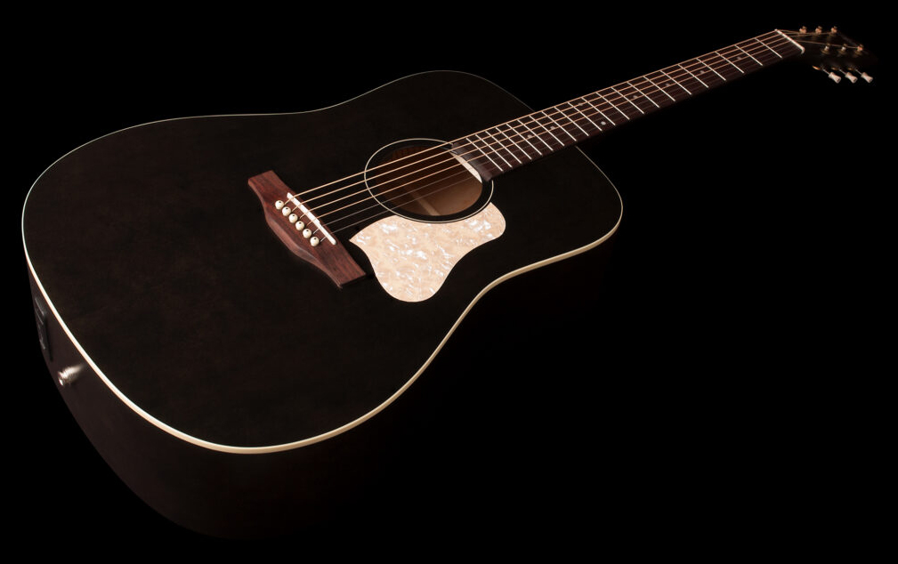 Art Et Lutherie Americana Presys Ii Dreadnought Cedre Merisier Rw - Faded Black - Guitare Electro Acoustique - Variation 2