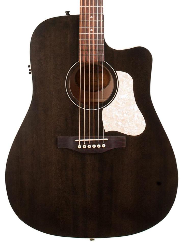 Guitare electro acoustique Art et lutherie Americana CW Presys II - Faded Black Semi Gloss