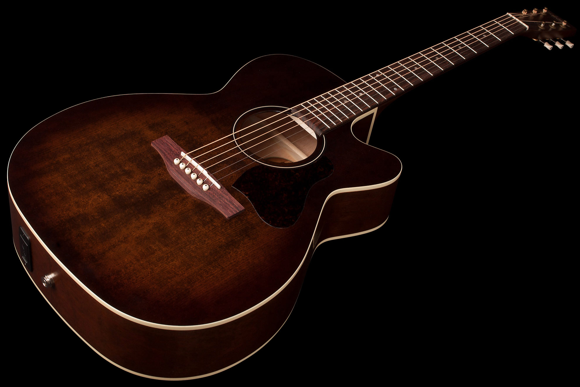 Art Et Lutherie Legacy Concert Hall Cw Qit - Bourbon Burst - Guitare Electro Acoustique - Variation 2