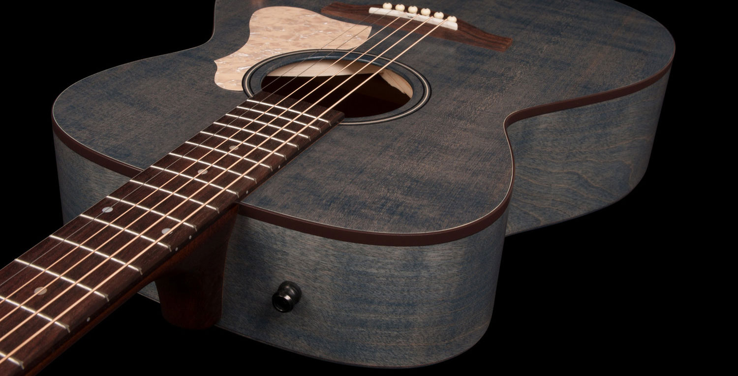 Art Et Lutherie Legacy Concert Hall Epicea Merisier - Denim Blue - Guitare Acoustique - Variation 2