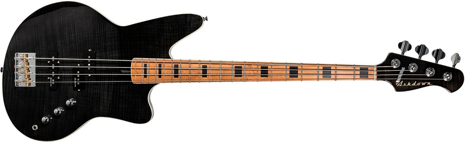 Ashdown The Saint Artisan Mn - Obsidian Flame - Basse Électrique Solid Body - Main picture
