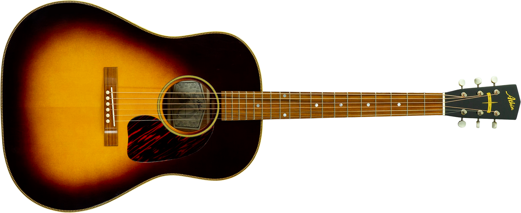 Atkin Custom Shop J43 Dreadnought Shsc Epicea Acajou Rw #4411 - Aged Sunburst - Guitare Folk - Main picture