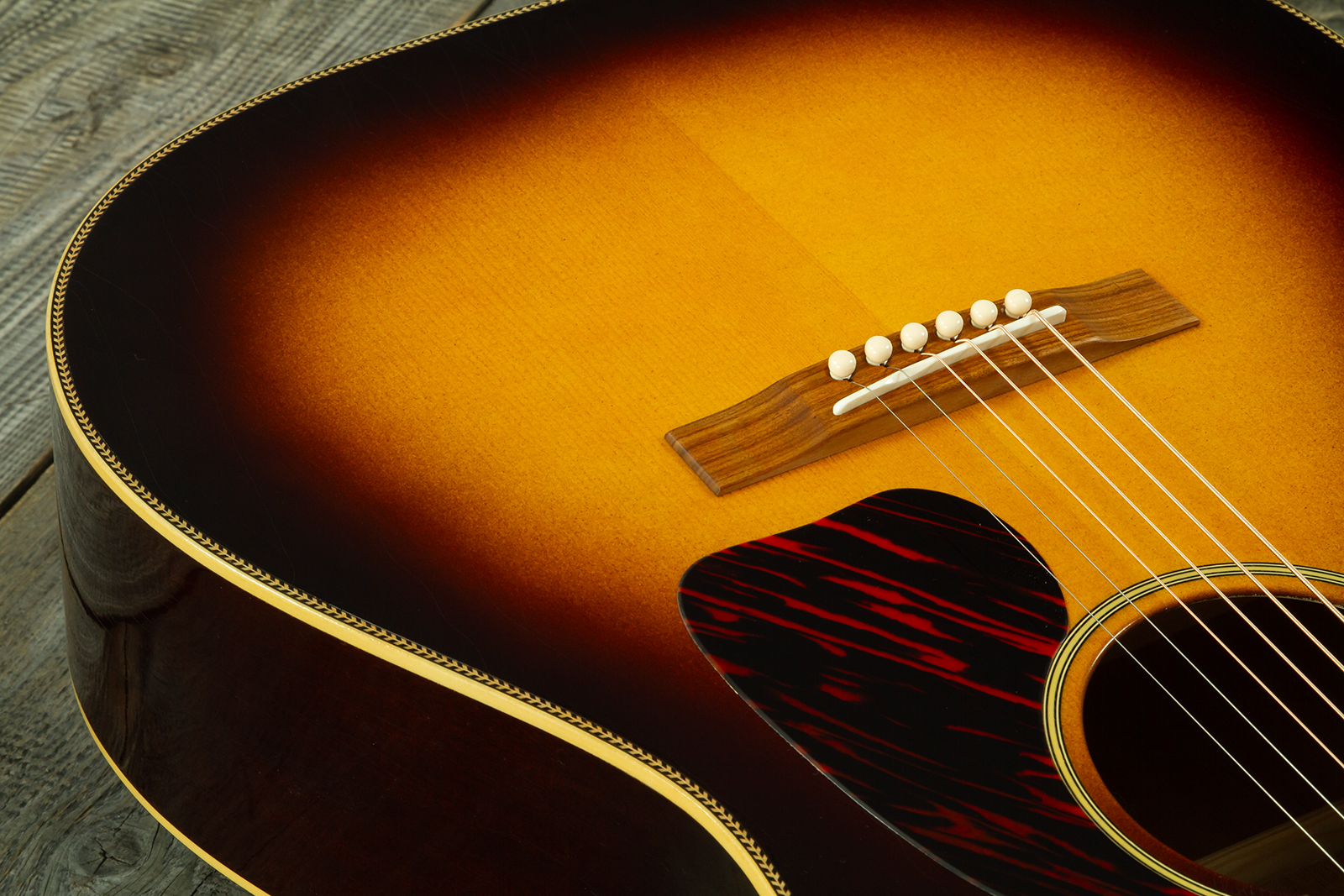Atkin Custom Shop J43 Dreadnought Shsc Epicea Acajou Rw #4411 - Aged Sunburst - Guitare Folk - Variation 3