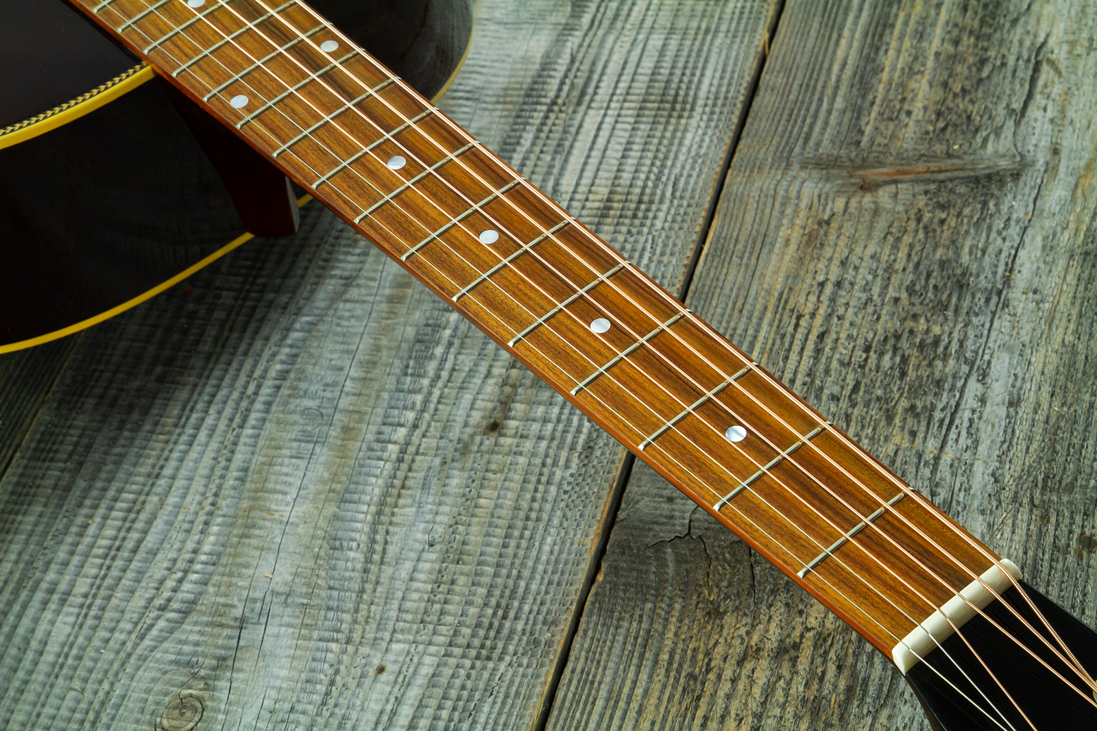 Atkin Custom Shop J43 Dreadnought Shsc Epicea Acajou Rw #4411 - Aged Sunburst - Guitare Folk - Variation 5