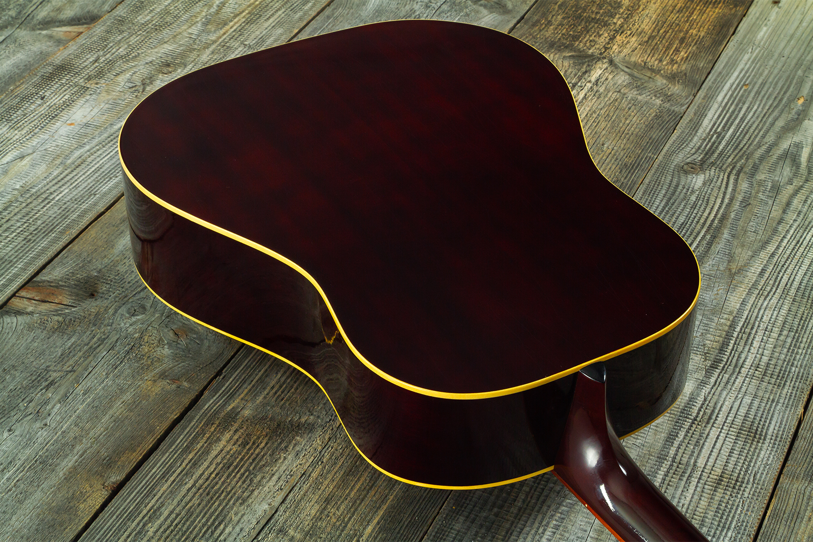 Atkin Custom Shop J43 Dreadnought Shsc Epicea Acajou Rw #4411 - Aged Sunburst - Guitare Folk - Variation 7