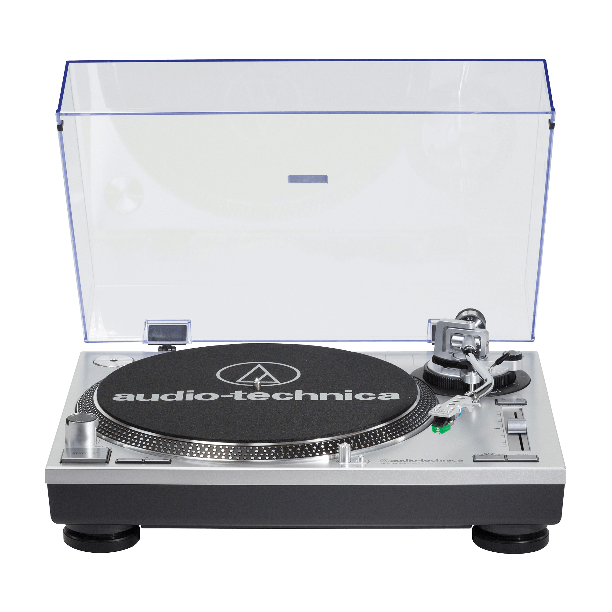 Platine Vinyle AT-LP120XUSBSV Direct-Drive Argent