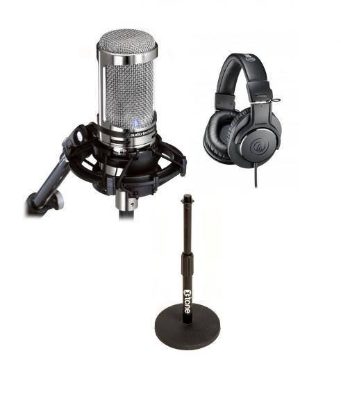 Microphone usb Audio technica Pack Podcast(AT2020 UsbV, + Ath-m20x + pied de micro table X-tone)
