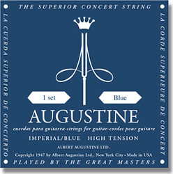 Cordes guitare classique nylon Augustine Imperial bleu tirant fort - Jeu de 6 cordes