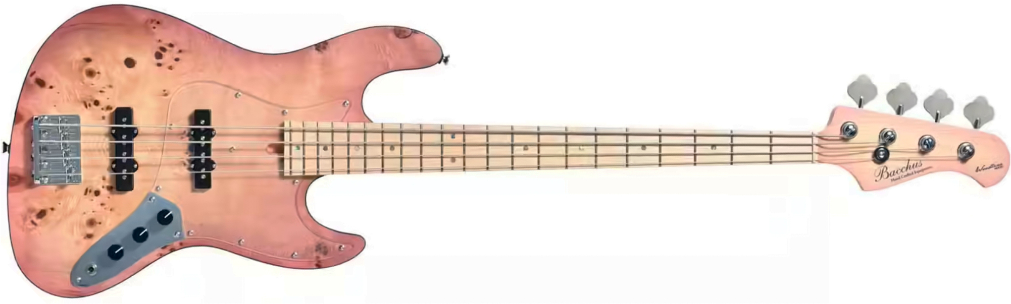 Bacchus Jt Wl4-bp/m Jap Tune Up Mn - Someiyoshino Pink Burst Satin - Basse Électrique Solid Body - Main picture