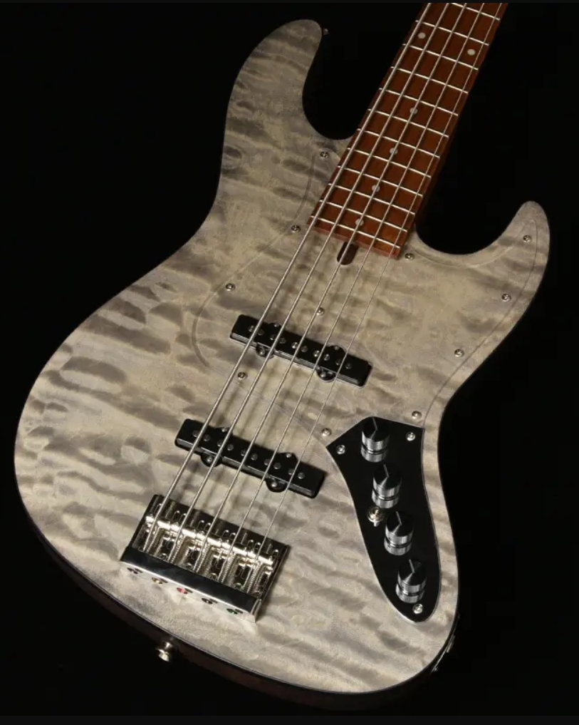 Bacchus Jt Wl5-qm-ac Rsm/m Jap Tune Up Active Mn - Charcoal Gray Satin - Basse Électrique Solid Body - Variation 1