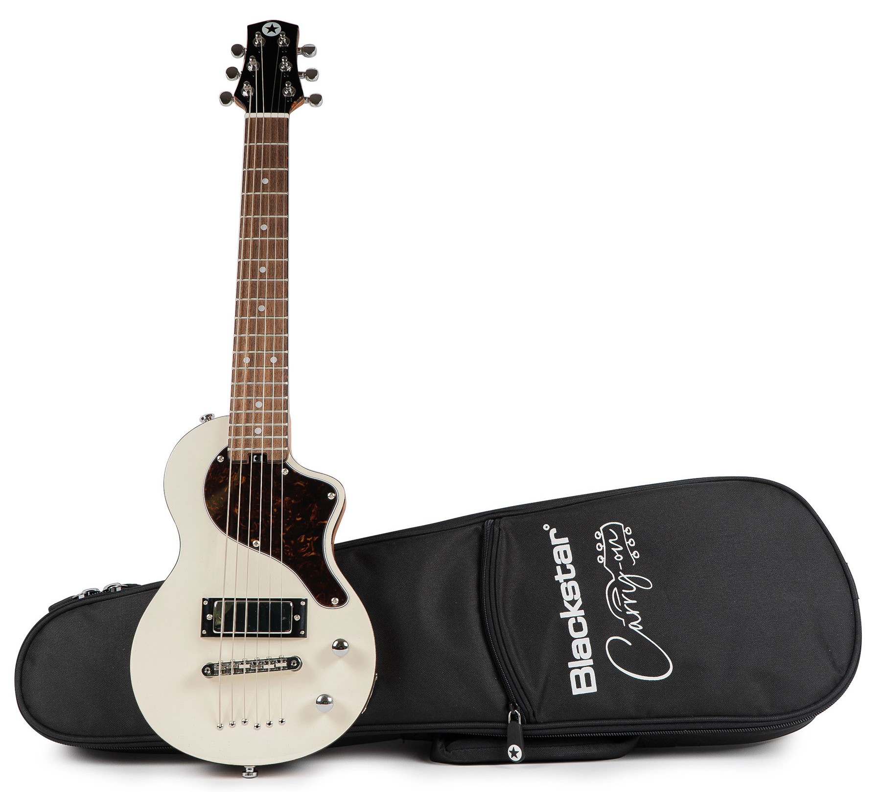 Blackstar Carry-on Travel Guitar +housse - White - Guitare Électrique Voyage - Variation 5