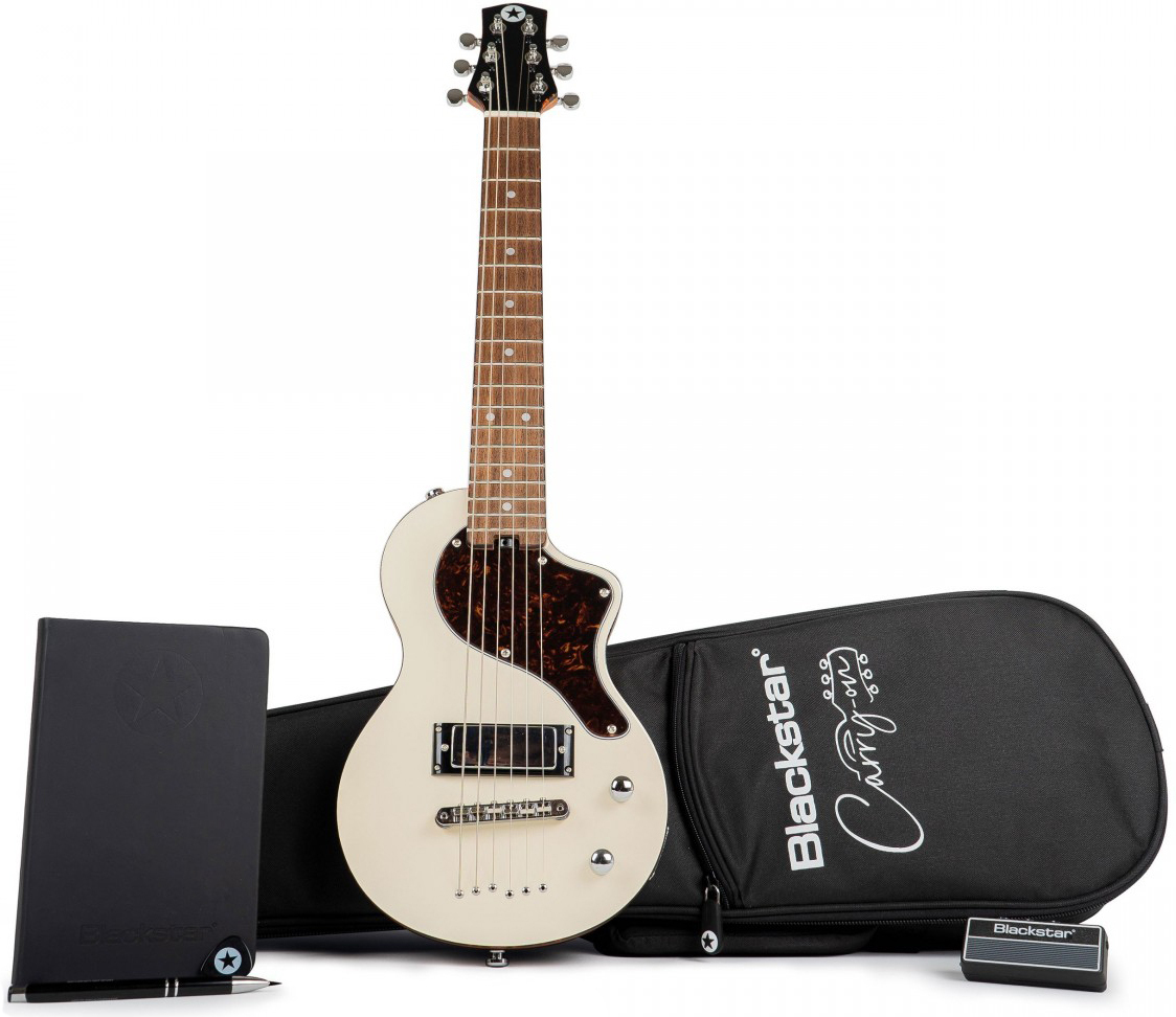 Blackstar Carry-on Travel Guitar Standard Pack +amplug2 Fly +housse - White - Pack Guitare Électrique - Main picture
