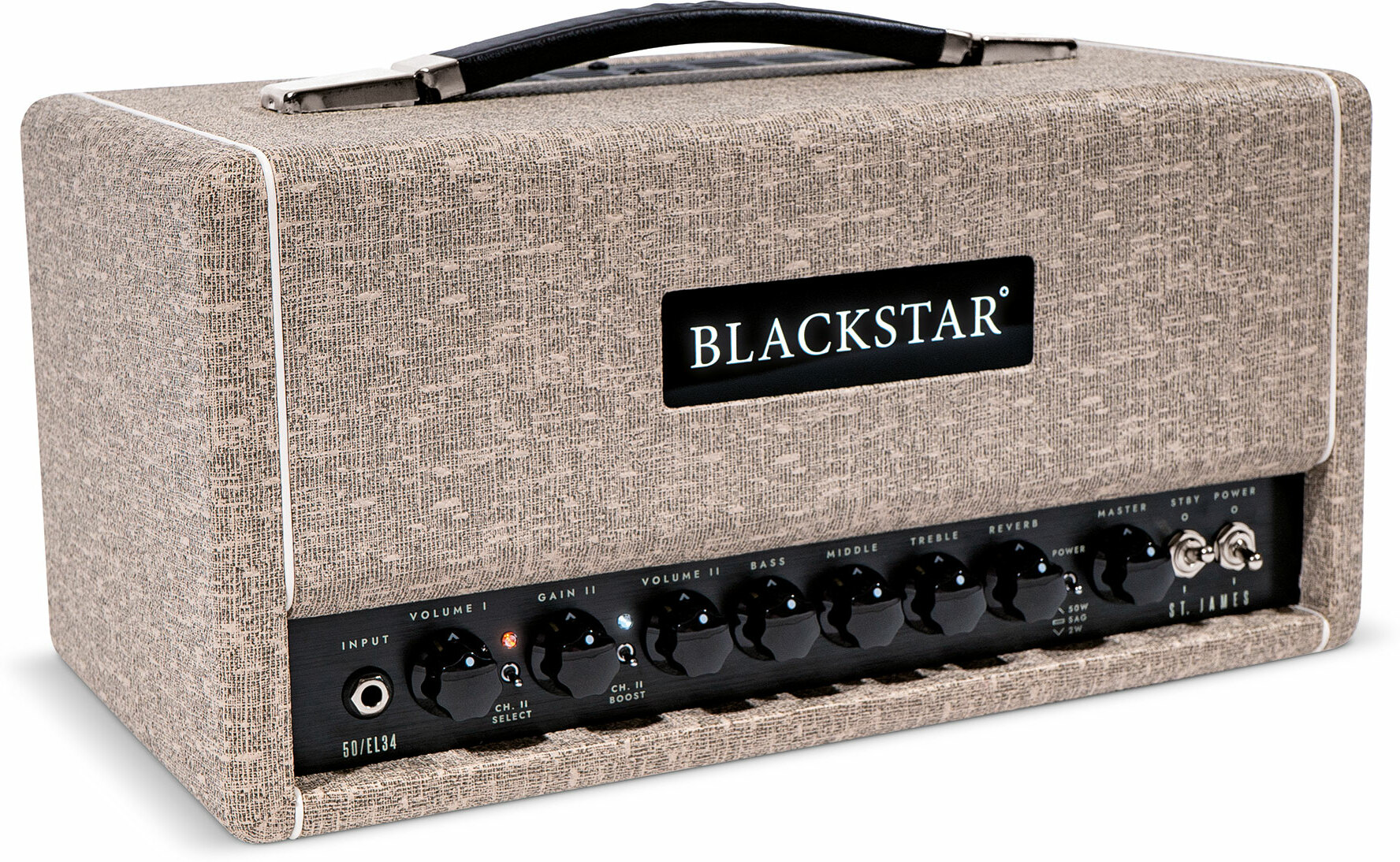 Blackstar St James El34h Head 50/5/2w Fawn - Ampli Guitare Électrique TÊte / PÉdale - Main picture