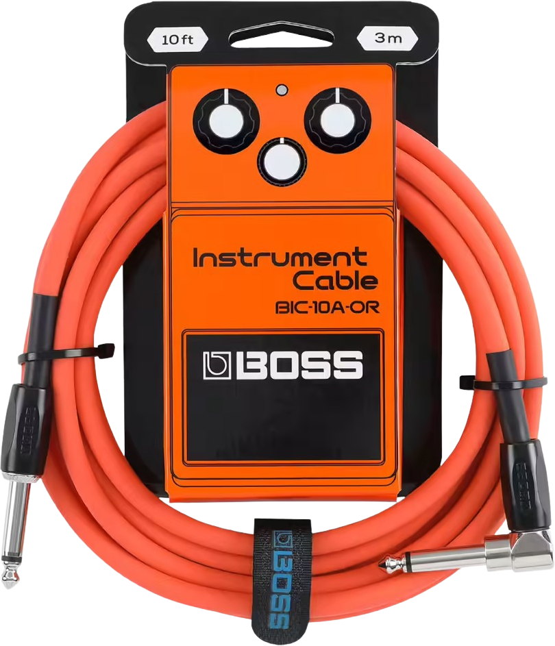 Boss Bic-10a-or Cable Instrument Coude/droit 10ft Orange - CÂble - Main picture