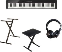 Pack clavier Casio PX-S1100 Noir + Stand + Banquette + Casque