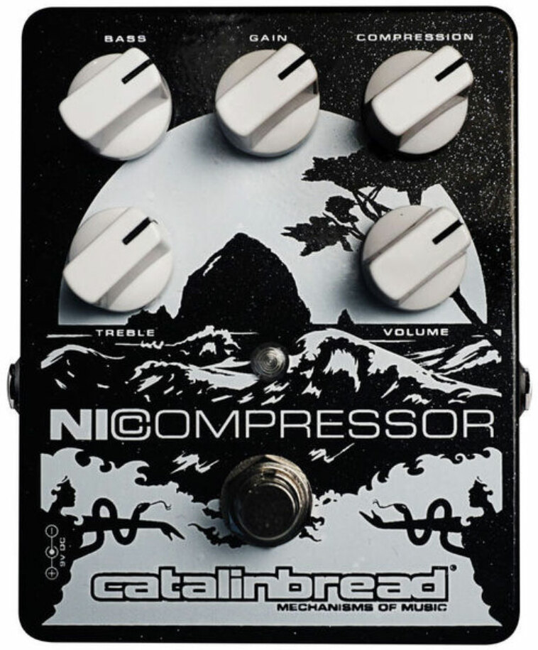 Catalinbread Nicompressor Silver On Black - PÉdale Compression / Sustain / Noise Gate - Main picture