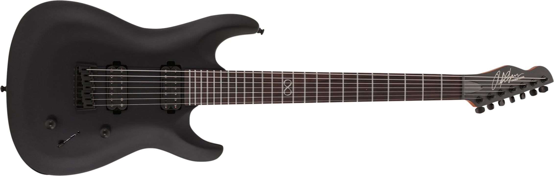 Chapman Guitars Ml1-7 Modern Pro 7c 2h Seymour Duncan  Ht Eb - Cyber Black - Guitare Électrique 7 Cordes - Main picture