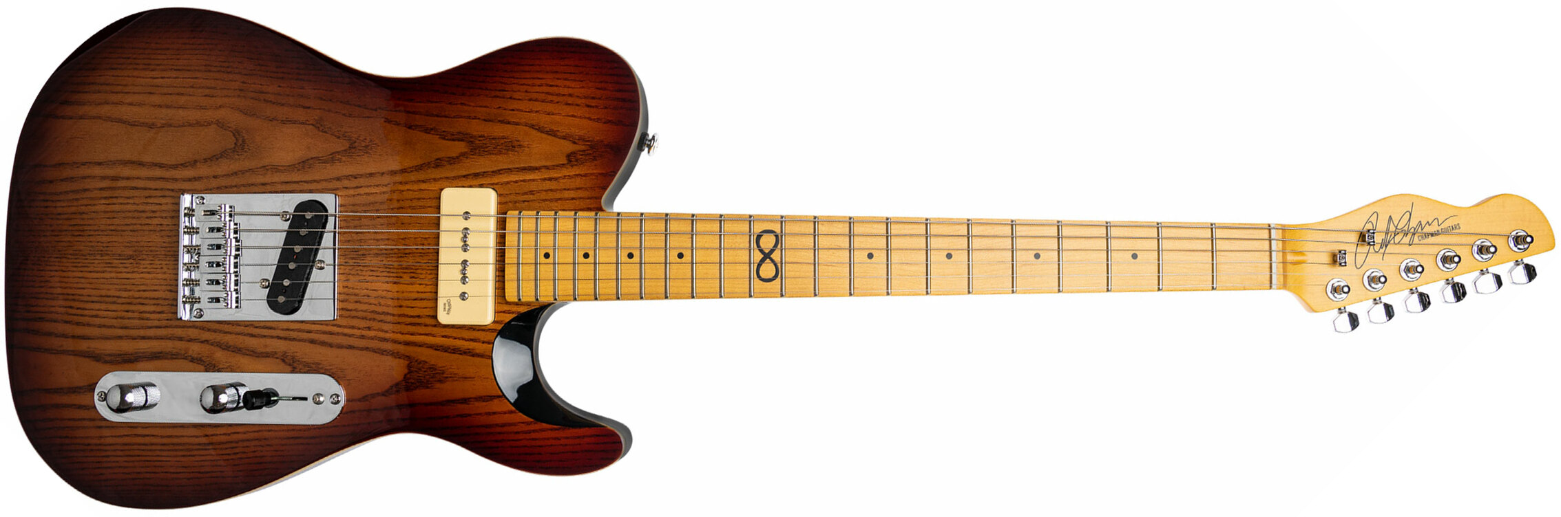 Chapman Guitars Ml3 Traditional Standard Sp90 Ht Mn - Tobacco Ash - Guitare Électrique Forme Tel - Main picture