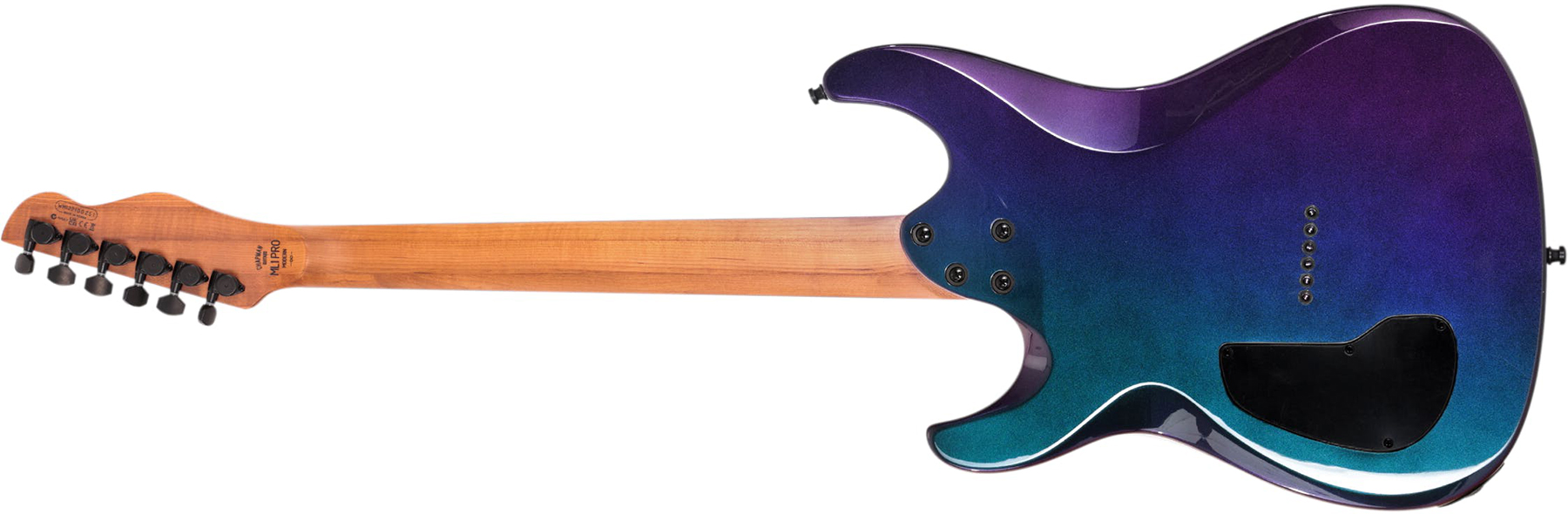 Chapman Guitars Ml1 Modern Pro 2h Seymour Duncan  Ht Eb - Morpheus Purple Flip - Guitare Électrique Forme Str - Variation 1