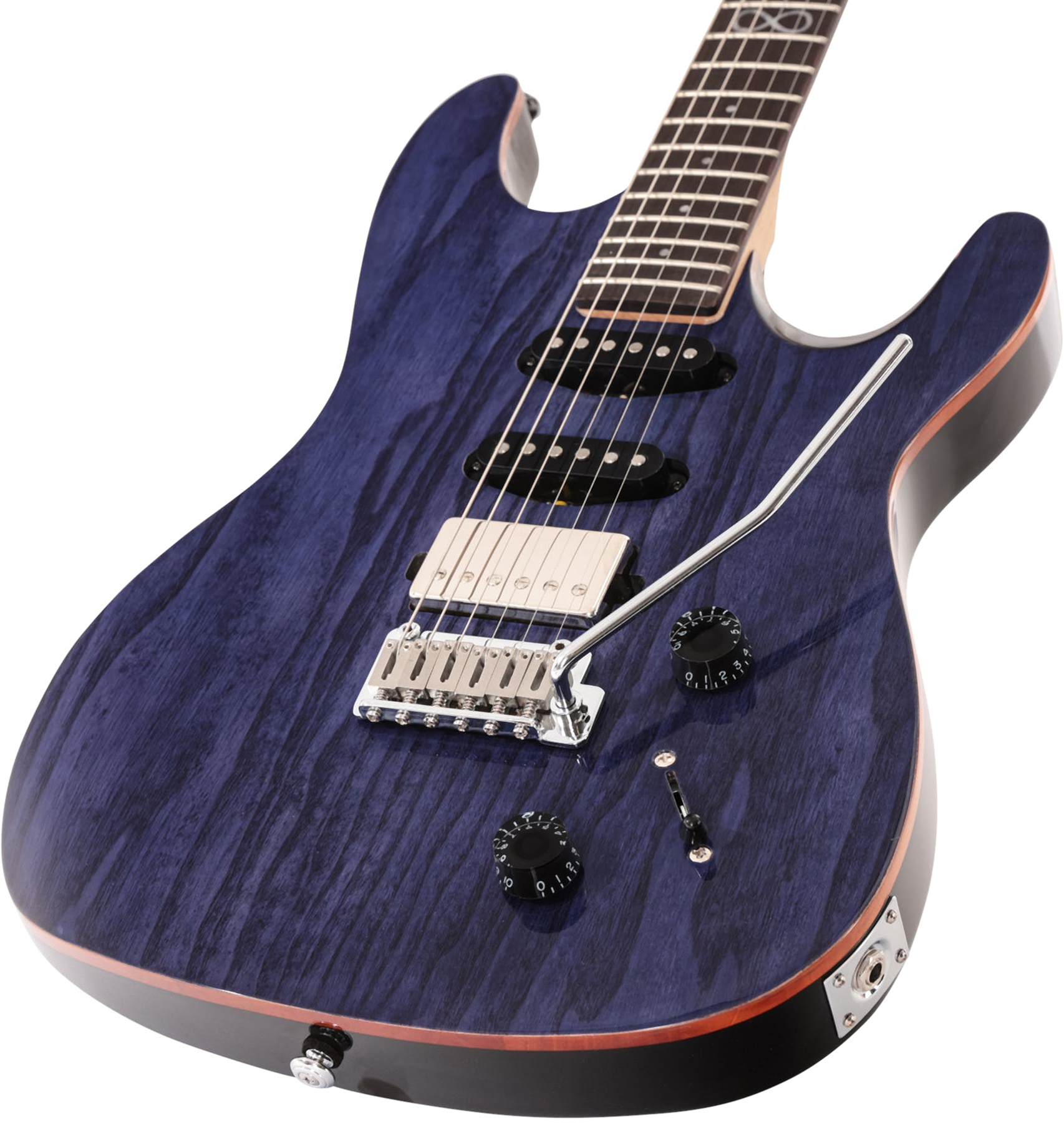 Chapman Guitars Ml1x Hss Trem Eb - Trans Deep Blue - Guitare Électrique Forme Str - Variation 3