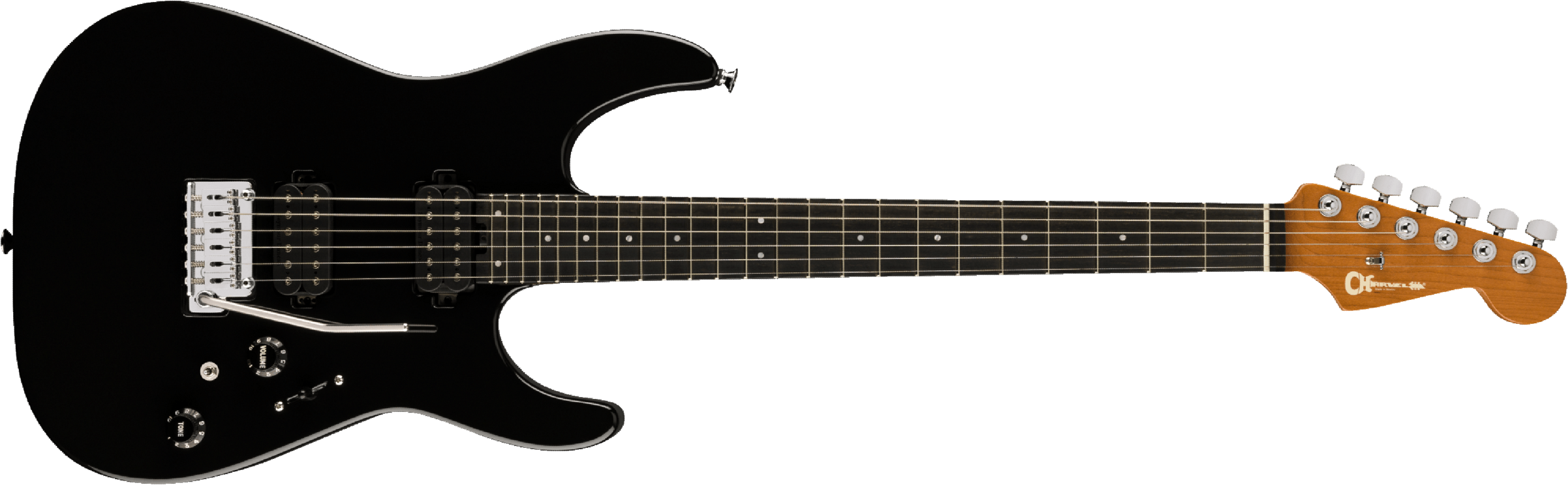Charvel Dk24 Pro-mod 2pt Hh Eb - Gloss Black - Guitare Électrique Forme Str - Main picture