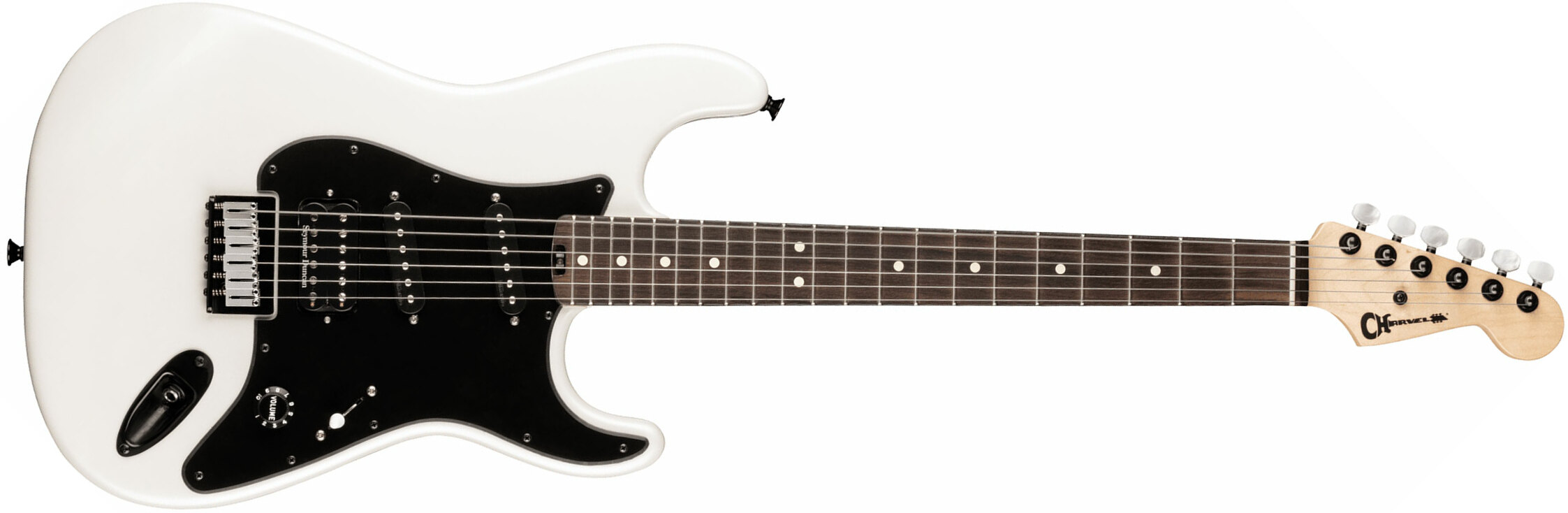 Charvel Jake E Lee So-cal Style 1 Hss Ht Rw Pro-mod Signature Hss S.duncan/dimarzio - Pearl White - Guitare Électrique Forme Str - Main picture